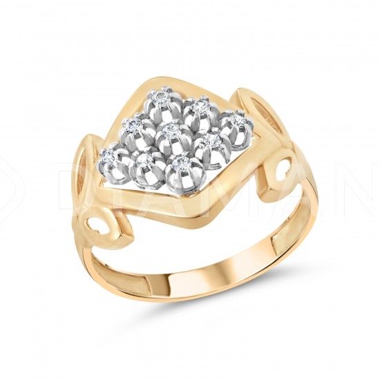 Золотое кольцо с цирконием арт. 300122.11.10
