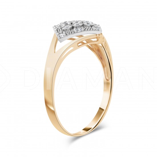 Золотое кольцо с цирконием арт. 300122.11.12