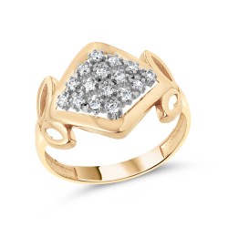 Золотое кольцо с цирконием арт. 300122.11.14