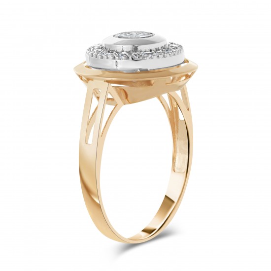 Золотое кольцо с цирконием арт. 300122.11.21