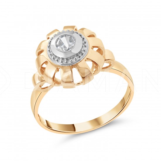 Золотое кольцо с цирконием арт. 300122.11.23