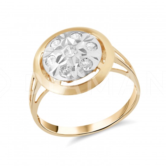 Золотое кольцо с цирконием арт. 300122.11.24