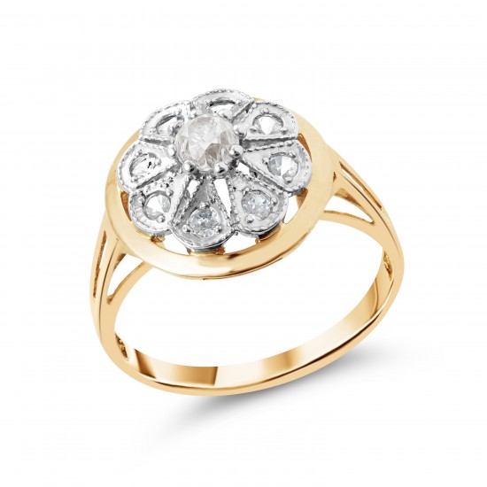 Золотое кольцо с цирконием арт. 300122.11.25