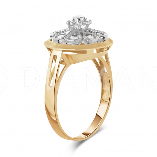 Золотое кольцо с цирконием арт. 300122.11.25
