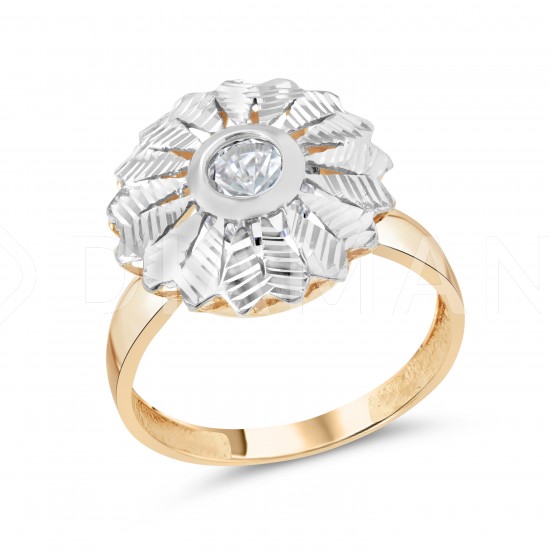 Золотое кольцо с цирконием арт. 300122.11.26