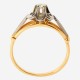 Золотой комплект, кольцо и серьги с бриллиантом, арт. 300321.03.06