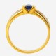 Золотой комплект, кольцо и серьги с сапфиром, арт. 300321.03.07