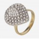 Золотой комплект, кольцо и серьги с бриллиантом, арт. 300321.03.11